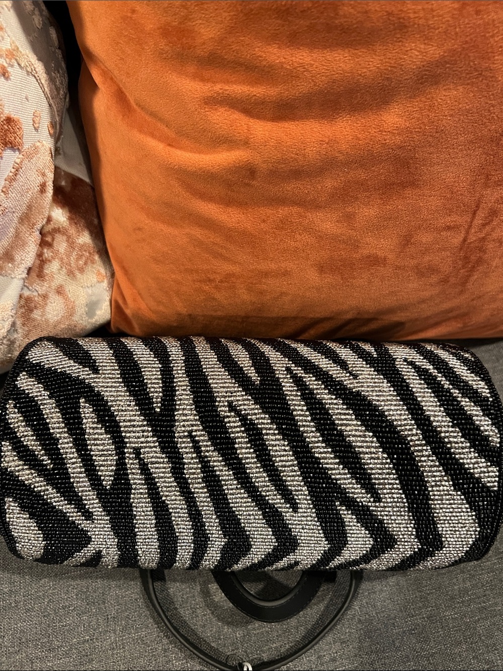 Reformation Zebra Beaded Aurora Shoulder Bag - Picture 7 of 8